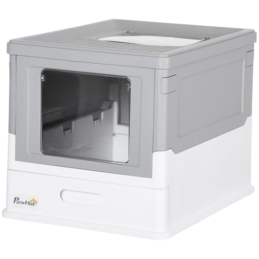 Fully Enclosed Cat Litter Box, Front Entry, Top Exit, Easy Clean