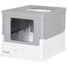 Fully Enclosed Cat Litter Box, Front Entry, Top Exit, Easy Clean