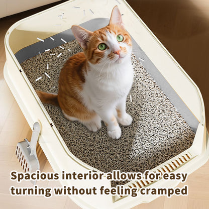 Fully Enclosed Double Door Cat Litter Box – Spacious Interior