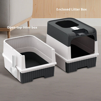Fully Enclosed Magic Cube Litter Box, Top/Front Entry, Pull-Out