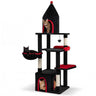 Gothic 5-Level Cat Tree 63" Tall with Sisal Scratching Posts Black