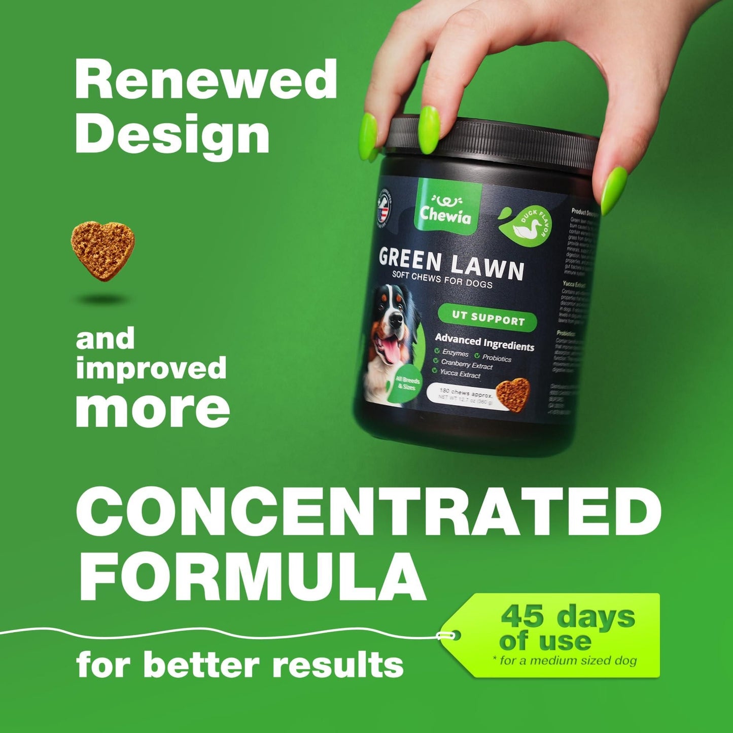 Grass Guard Chews for Dogs with Enzymes & Multivitamins