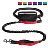 Hands Free Dog Leash with Zipper Pouch; Dual Padded Handles