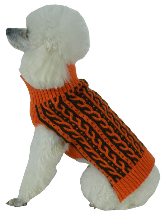Harmonious Dual Color Weaved Heavy Cable Knitted