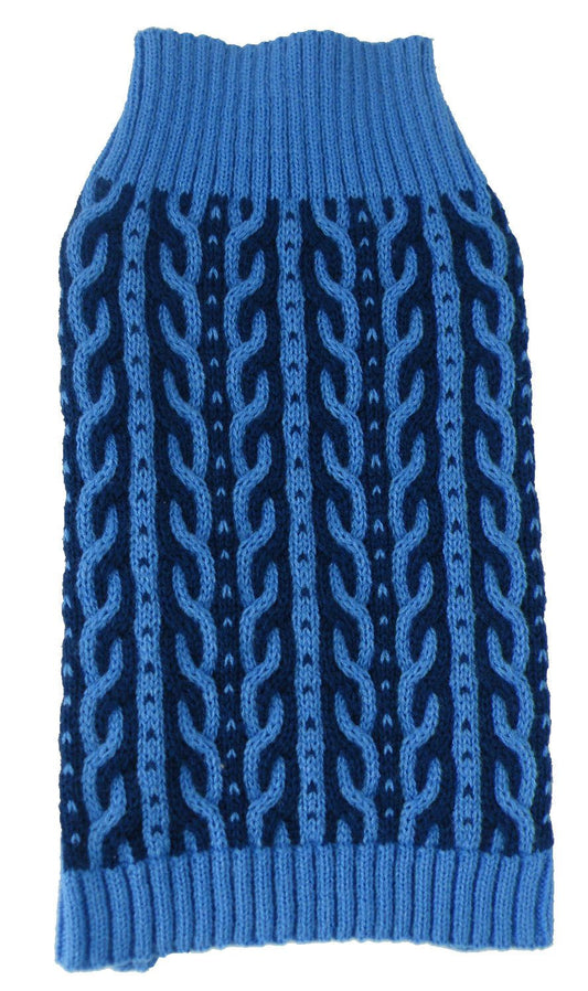 Harmonious Dual Color Weaved Heavy Cable Knitted