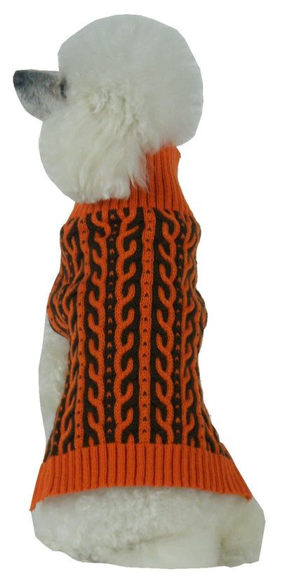 Harmonious Dual Color Weaved Heavy Cable Knitted
