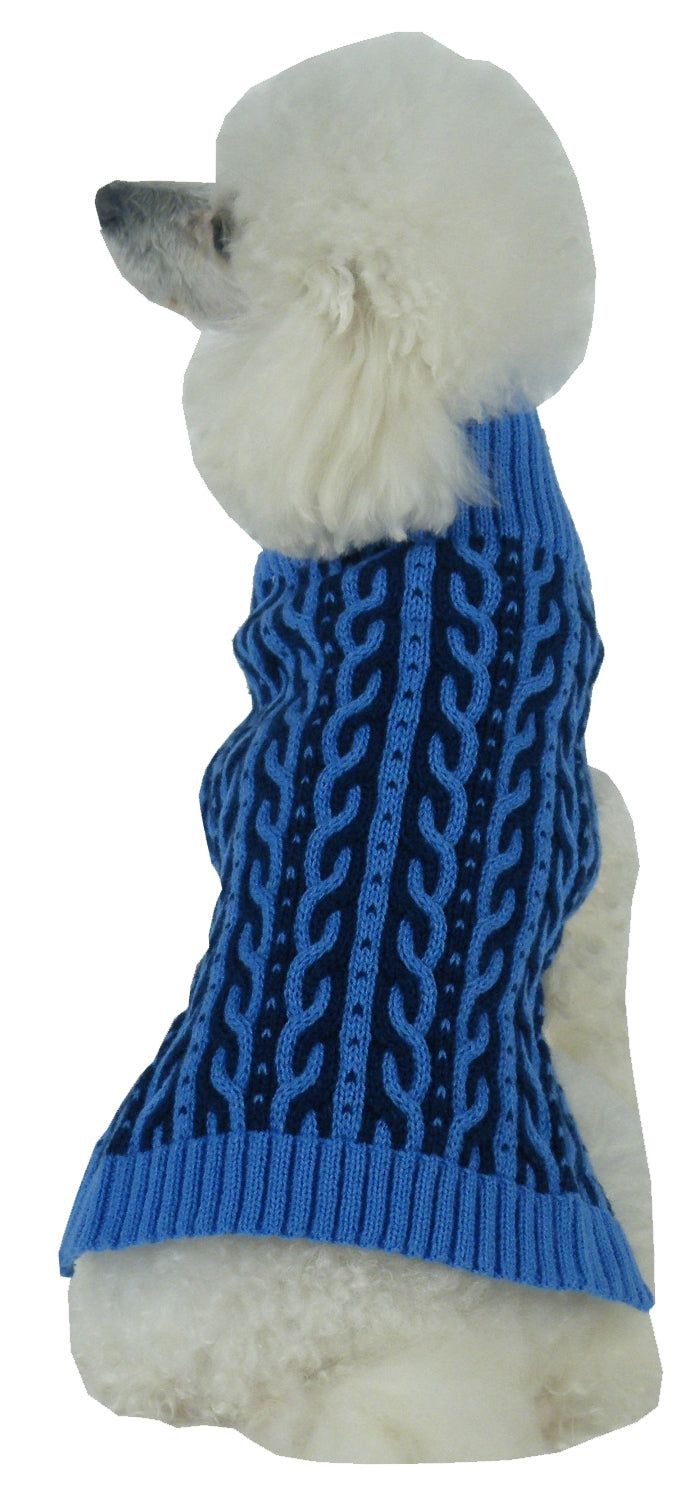 Harmonious Dual Color Weaved Heavy Cable Knitted
