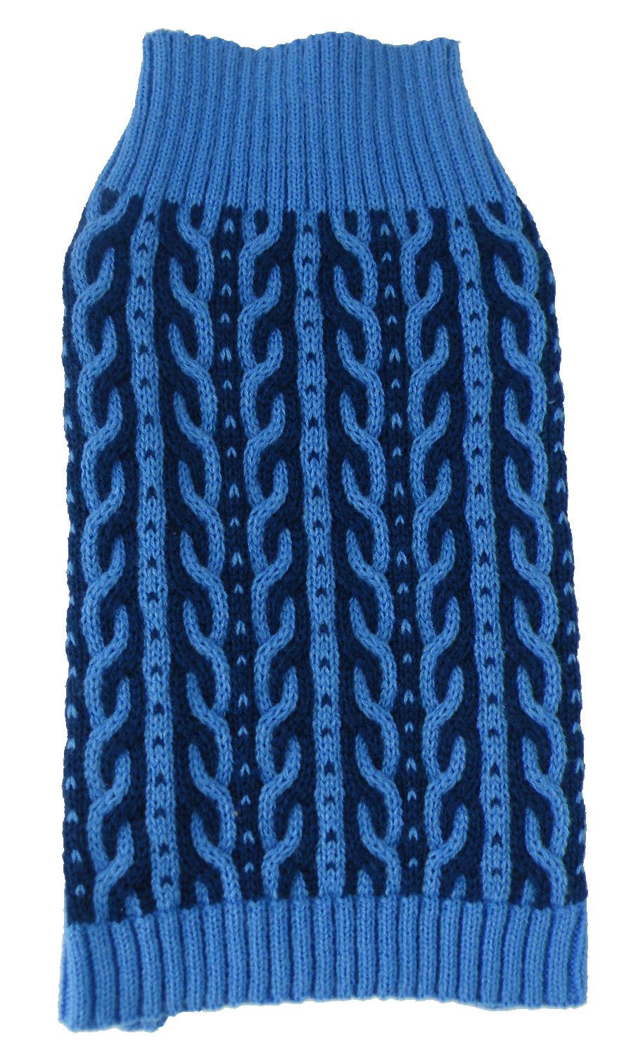 Harmonious Dual Color Weaved Heavy Cable Knitted