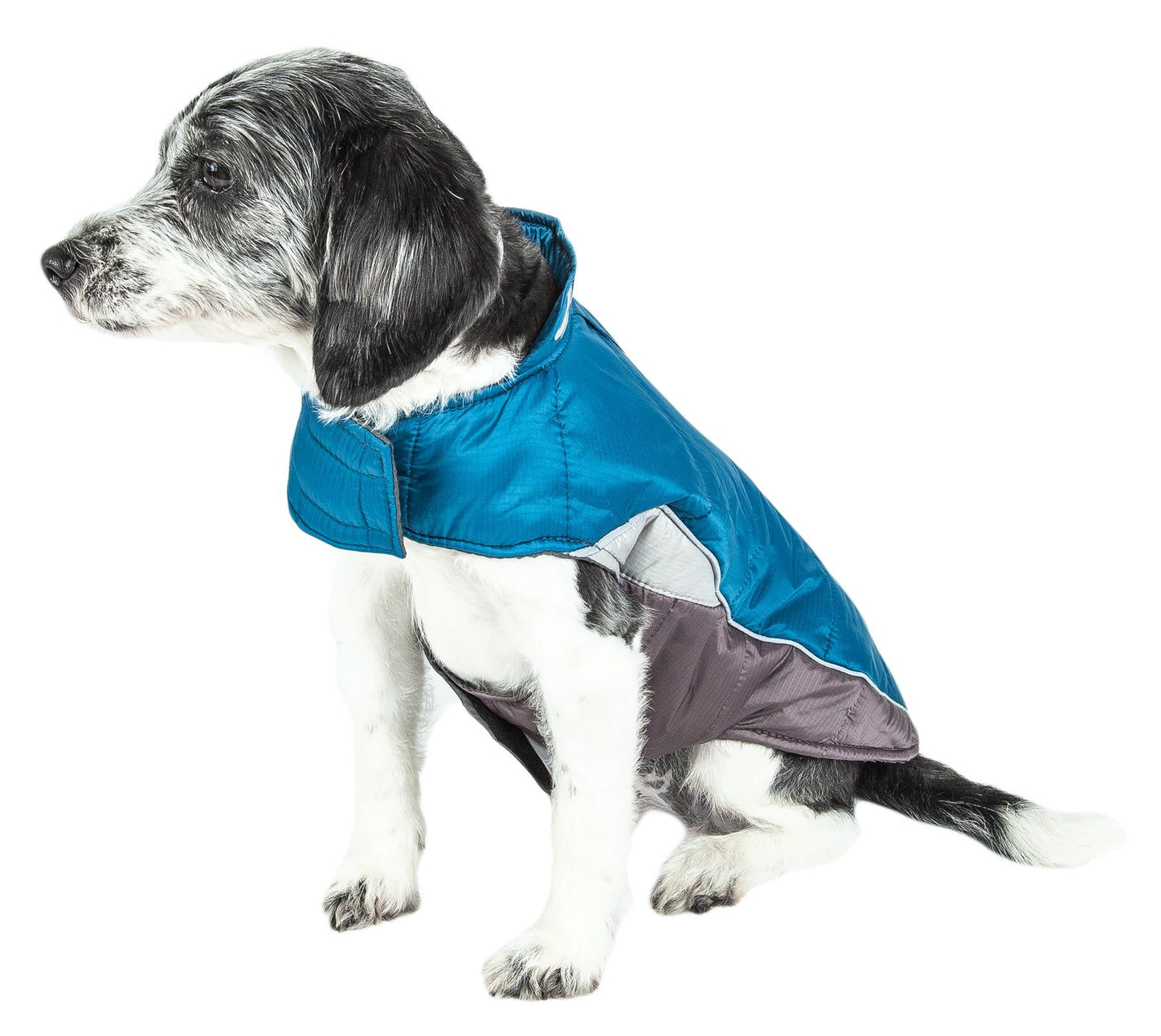Helios Hurricane-Waded Plush 3M Reflective Dog Coat with Blackshark