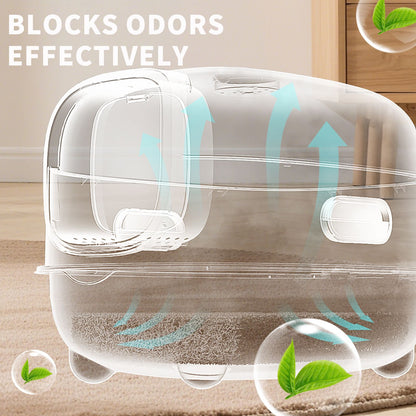High-Capacity Enclosed Cat Litter Box | Odor-Lock