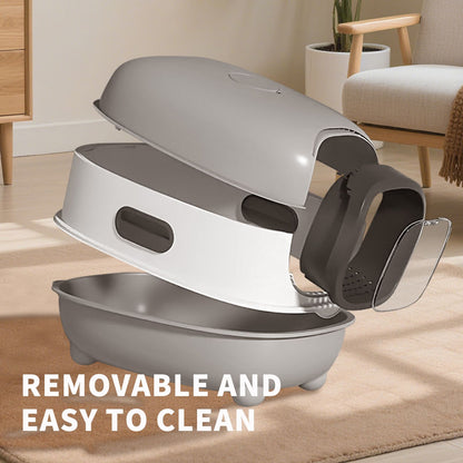 High-Capacity Enclosed Cat Litter Box | Odor-Lock