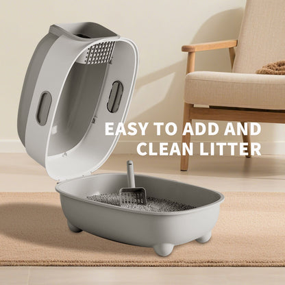 High-Capacity Enclosed Cat Litter Box | Odor-Lock