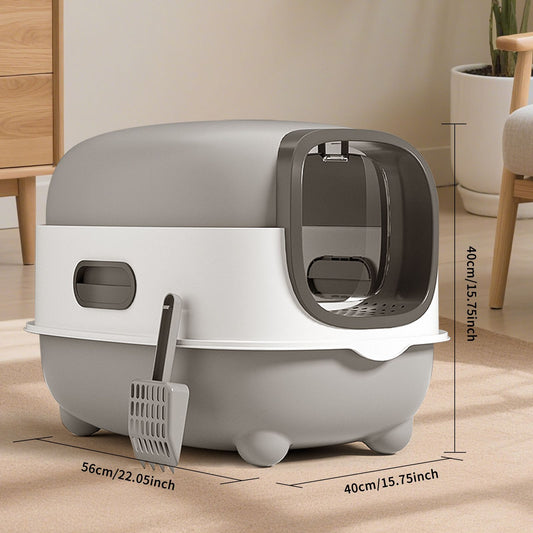 High-Capacity Enclosed Cat Litter Box | Odor-Lock
