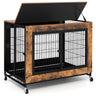 Industrial Dog Kennel with Flip-up Top 3 Lockable Doors