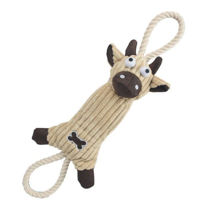 Jute and Rope Plush Cow - Pet Toy