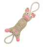 Jute and Rope Plush Pig - Pet Toy