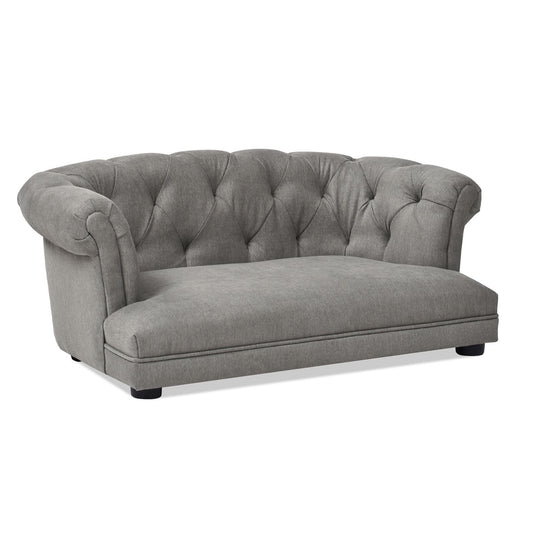 Kiki 36.5" Chesterfield Dog Sofa Bed, Medium, Uptown Gray Stain