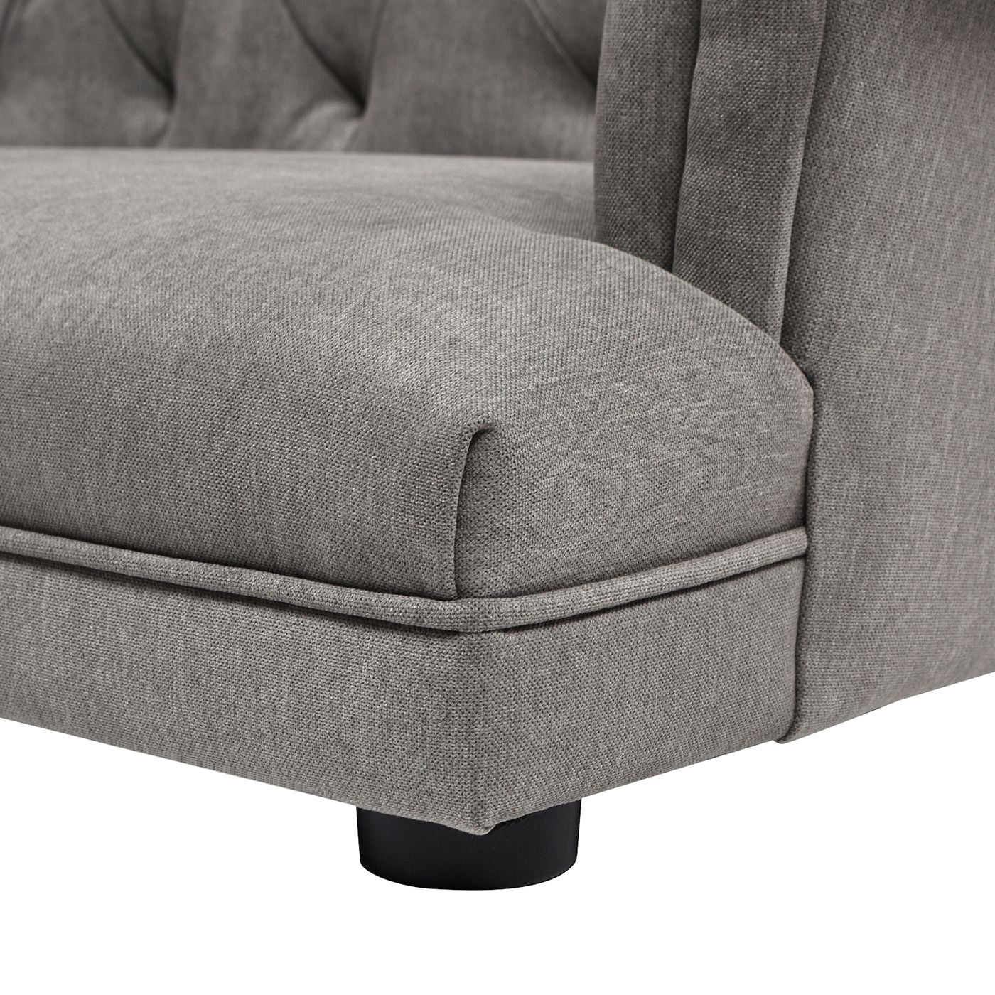 Kiki 36.5" Chesterfield Dog Sofa Bed, Medium, Uptown Gray Stain