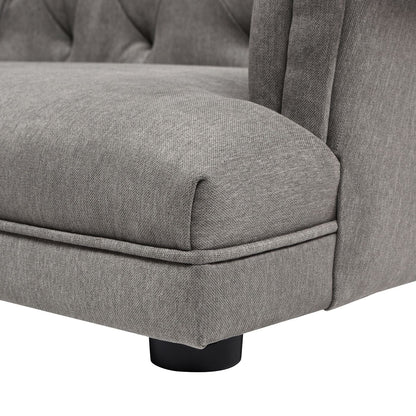 Kiki 36.5" Chesterfield Dog Sofa Bed, Medium, Uptown Gray Stain