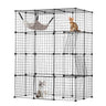 VEVOR Large 4-Tier Cat Cage, 41 X 28 X 55", Detachable Metal Wire Cat