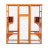 Large Cat Enclosure with 5 Perches, 2 Condos and 1 Lockable Door