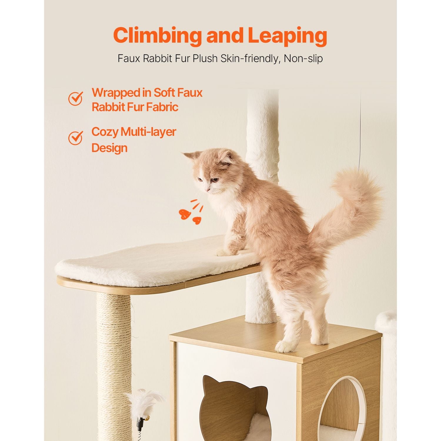 Large Cat Tree, 68.9 Inches Tall, Cat Tower, Multi-Level Cat Condo