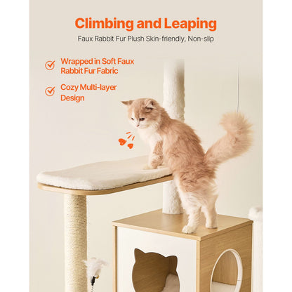 Large Cat Tree, 68.9 Inches Tall, Cat Tower, Multi-Level Cat Condo