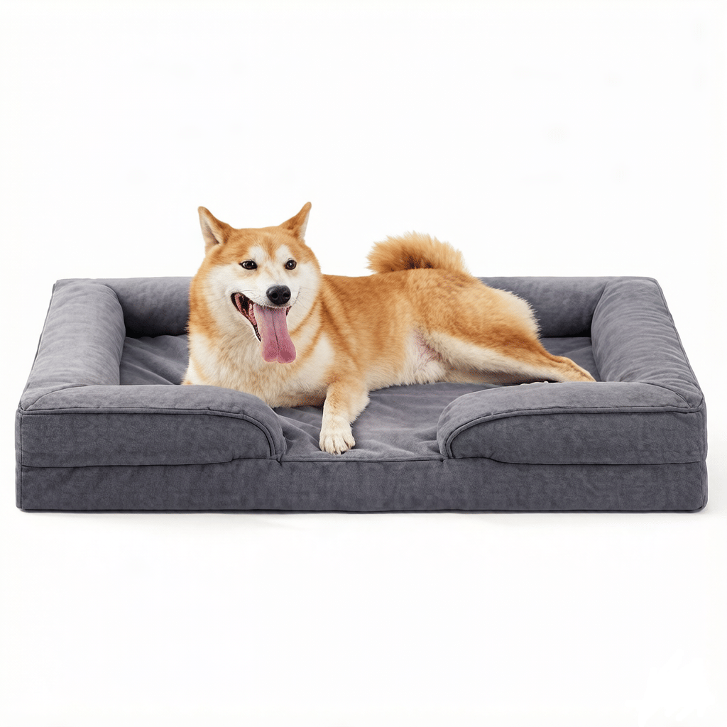Large Dog Bed, Orthopedic Dog Sofa Egg-Crate Foam 38" Pet Couch Bed
