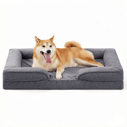 Large Dog Bed, Orthopedic Dog Sofa Egg-Crate Foam 38" Pet Couch Bed