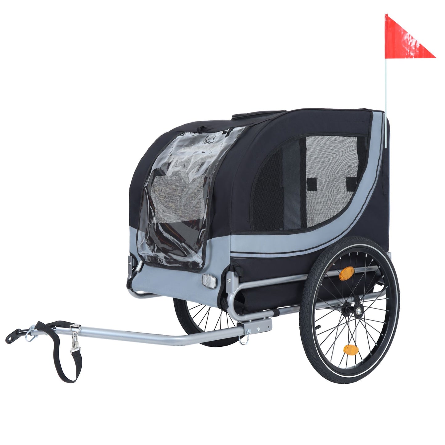 Large Folding Bike Trailer for Dogs – 66LB Capacity All-Terrain