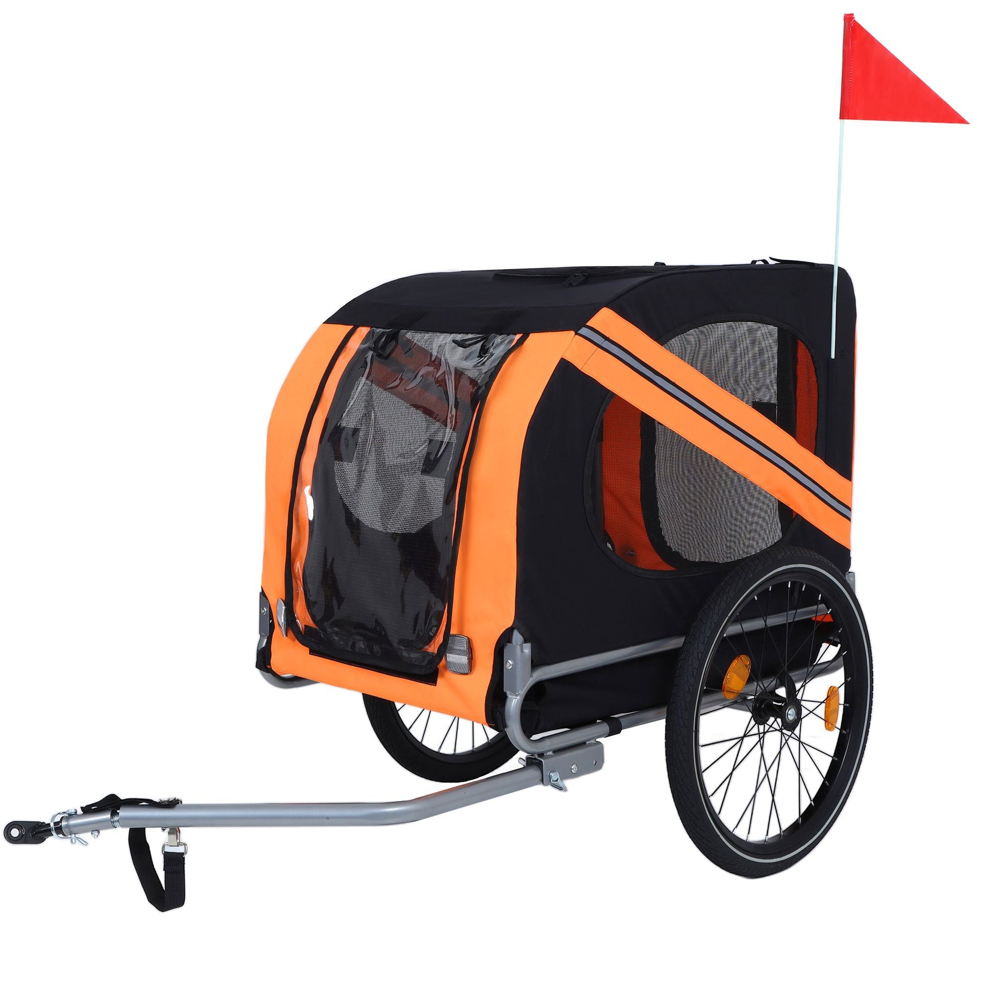 Large Folding Bike Trailer for Dogs – 66LB Capacity All-Terrain