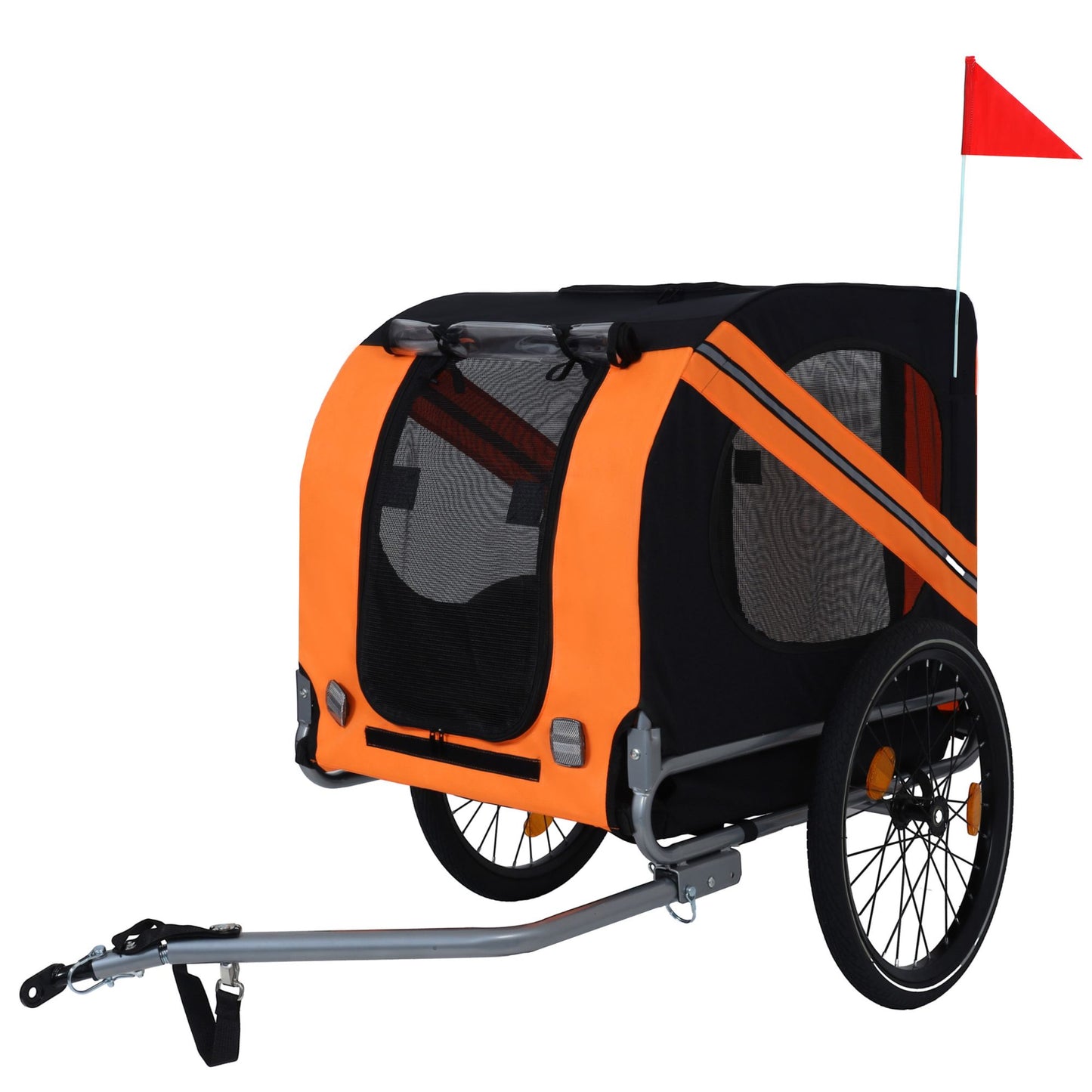 Large Folding Bike Trailer for Dogs – 66LB Capacity All-Terrain