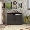 Litter Box Enclosure, Cat Litter Box Furniture with Hidden Plug, 2