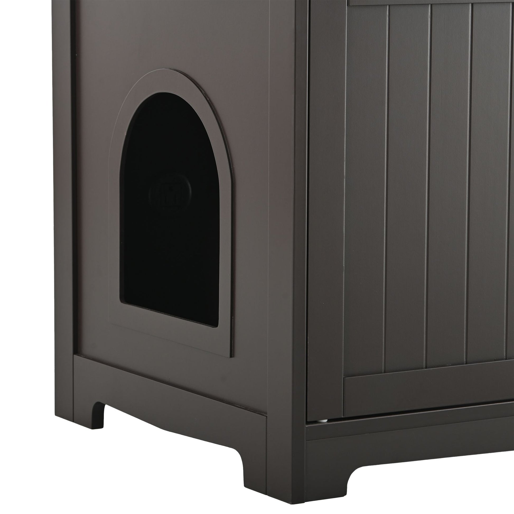 Litter Box Enclosure, Cat Litter Box Furniture with Hidden Plug, 2