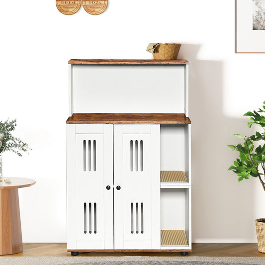 Litter Box Enclosure for 2 Cats,Hidden Cat Furniture, Double Litter