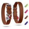 Waudog Long Lasting Leather Dog Collar for Large Dogs Medium Small Dogs