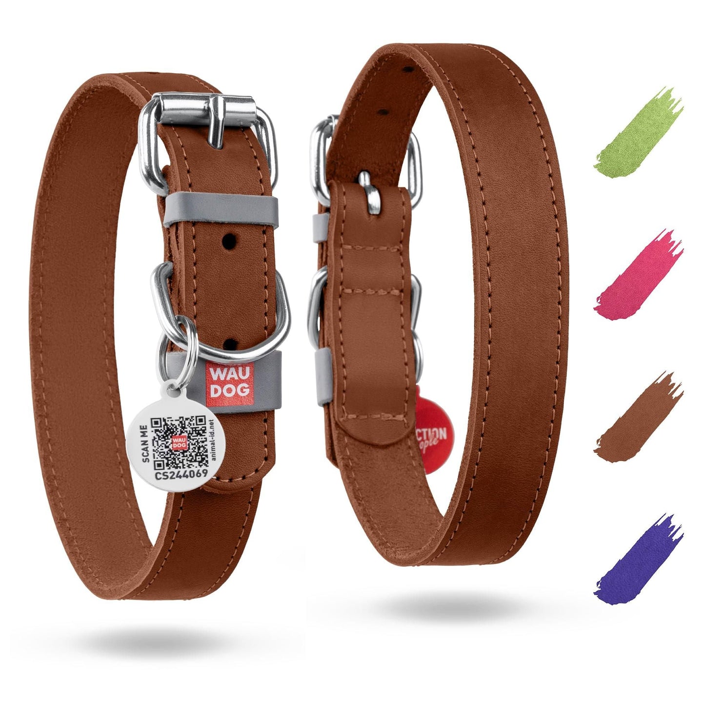Long Lasting Leather Dog Collar for XSmall Dogs 8-11 Inch Neck X