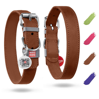 Long Lasting Leather Dog Collar for XSmall Dogs 8-11 Inch Neck X