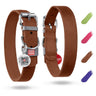 Waudog Long Lasting Leather Dog Collar for XSmall Dogs 8-11 Inch Neck X