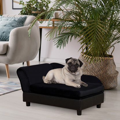 Luxury Dog Bed for Small Dogs, Hidden Storage, 3" Foam Cushion