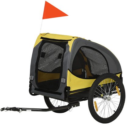 Medium Dog Bike Trailer with Hitch Coupler Quick Release Wheels
