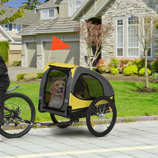 Medium Dog Bike Trailer with Hitch Coupler Quick Release Wheels