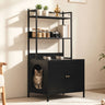 Metal Cat Litter Box Enclosure, 57" Tall Hidden Litter Box Cabinet