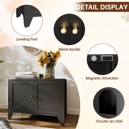 Metal Cat Litter Box Enclosure, Modern Hidden Litter Box Furniture