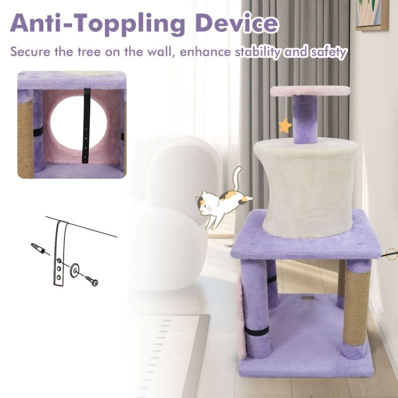 Modern Cat Tree Multi-Level Kitten Tower for Indoor