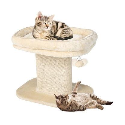 Modern Cat Tree Tower with Large Plush Perch and Sisal Scratching
