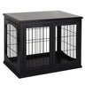 Modern Wooden Dog Crate Furniture Double Door for Small Dogs