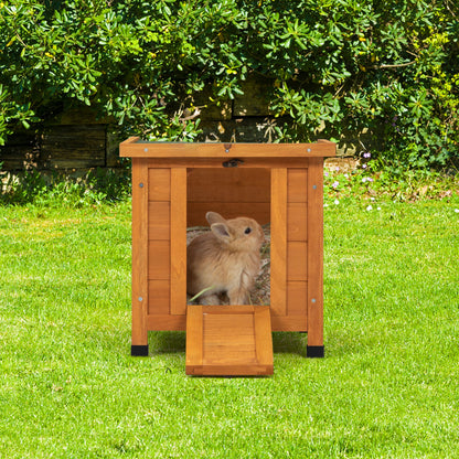 Modern Wooden Rabbit Cat Dog Hutch, Indoor/Outdoor Retreat House