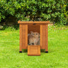 Modern Wooden Rabbit Cat Dog Hutch, Indoor/Outdoor Retreat House
