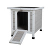 Modern Wooden Rabbit Cat Dog Hutch, Indoor/Outdoor Retreat House